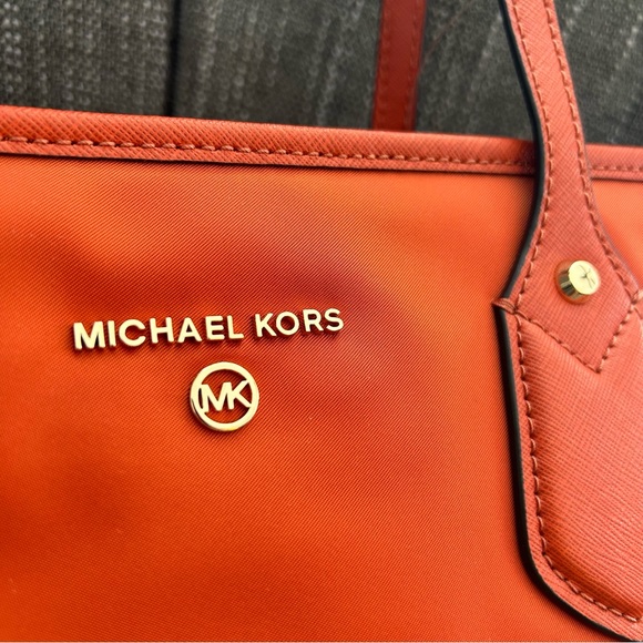 NWT authentic MK Eva tote deep orange - Picture 6 of 10